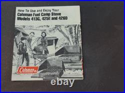 Vintage Coleman 425E camp stove NEW old stock OPEN box