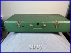 Vintage Coleman 426D 3 Burner Liquid Fuel Camp Stove Suitcase Green Made in USA