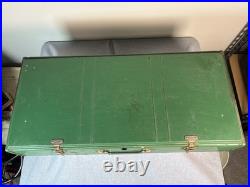 Vintage Coleman 426D 3 Burner Liquid Fuel Camp Stove Suitcase Green Made in USA