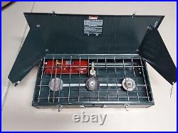 Vintage Coleman 426d Triple Burner Camp Stove 1979 Three Burner Camping Stove