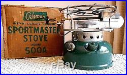 Vintage Coleman 500A Single Burner Stove Collector With Original Box