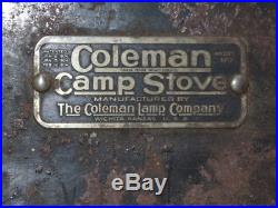 Vintage Coleman Camp Stove, Model No. 2, Rare, original condition