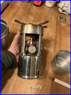 Vintage Coleman G. I. Pocket Stove Model 530 A46 USA 1946 withCase & Handle VGC