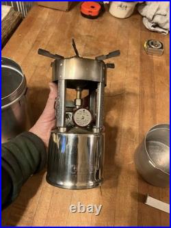 Vintage Coleman G. I. Pocket Stove Model 530 A46 USA 1946 withCase & Handle VGC