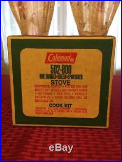 Vintage Coleman Lantern & Lamp Co. 502-800 Stove & Kit NEW OLD STOCK SEALED