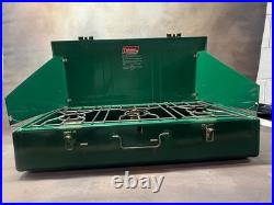 Vintage Coleman Model 426D 3-Burner Camp Stove Tested Works New Pump