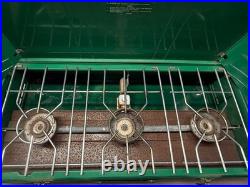 Vintage Coleman Model 426D 3-Burner Camp Stove Tested Works New Pump