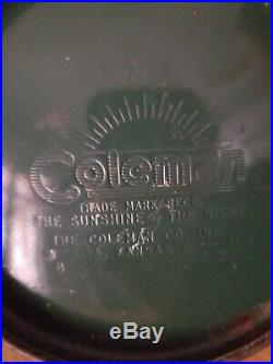 Vintage Coleman Model 502 Stove (8-70) Cook Kit & Heat Drum Green