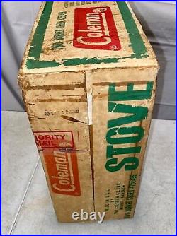 Vintage Coleman Two Burner Camp Stove 425E499 BRAND NEW UNFIRED With Box 11/1973