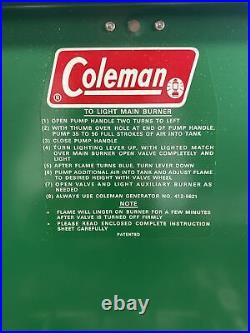 Vintage Coleman Two Burner Camp Stove 425E499 With Box & Manual 1970s