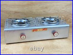 Vintage Coleman Two Burner Picnic Stove 5409 Aluminum LP Gas Works Manual & Box Vintage Coleman Two Burner Picnic Stove 5409 Aluminum LP Gas Works Manual & Box