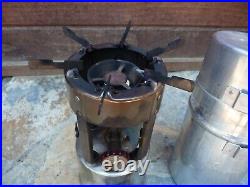 Vintage Coleman ww2 Model 530 GI Pocket Stove B-46 Original Tin Tool and Funnel