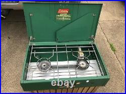 Vintage Collectible Green Metal Coleman Camp Stove 413G Made In the USA