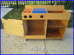 Vintage Creative Playthings Wood Kitchen stove sink cabinets Very Cute