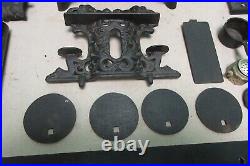 Vintage Crescent Cast Iron Cook Stove Salesman Sample Large + Accessories Pots