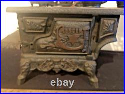 Vintage Crescent Cast Iron Cook Stove Salesman Sample Large + Accessories Pots