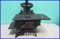 Vintage Crescent Cast Iron Cook Stove Salesman Sample Large + Accessories Pots