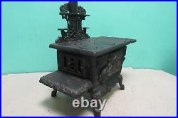 Vintage Crescent Cast Iron Cook Stove Salesman Sample Large + Accessories Pots