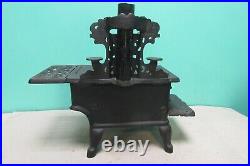 Vintage Crescent Cast Iron Cook Stove Salesman Sample Large + Accessories Pots