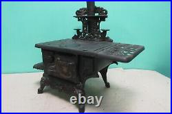 Vintage Crescent Cast Iron Cook Stove Salesman Sample Large + Accessories Pots