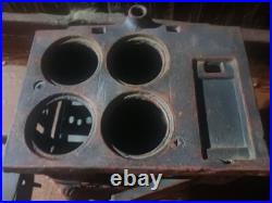 Vintage Crescent Cast Iron Miniature Stove with Parts, Pots & Pans Unmodified