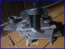 Vintage Crescent Cast Iron Miniature Stove with Parts, Pots & Pans Unmodified