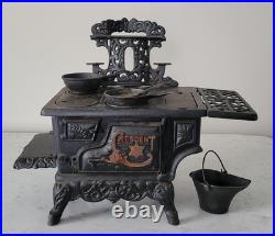 Vintage Crescent Cast Iron Stove with Accessories 13 Wide