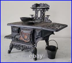 Vintage Crescent Cast Iron Stove with Accessories 13 Wide