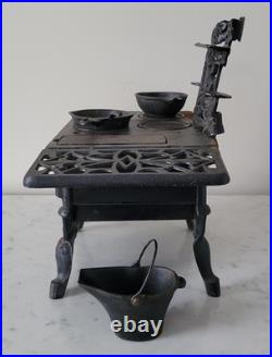 Vintage Crescent Cast Iron Stove with Accessories 13 Wide
