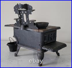 Vintage Crescent Cast Iron Stove with Accessories 13 Wide