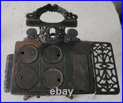 Vintage Crescent Cast Iron Stove with Accessories 13 Wide
