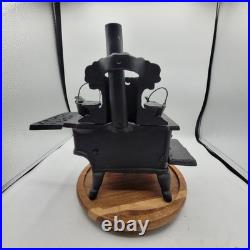 Vintage Crescent Miniature Cast Iron Stove withextra Cookware Accessories