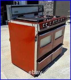 Vintage Crown Double Oven Gas Range 6 Burner+ Griddle Retro 1960s-1970's