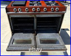 Vintage Crown Double Oven Gas Range 6 Burner+ Griddle Retro 1960s-1970's