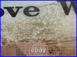 Vintage Detroit Stove Works Self Frame Metal Sign