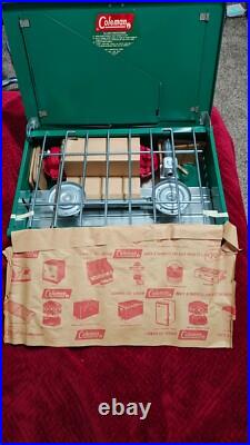 Vintage FEB 1973 Coleman 425E499 2 Burner Stove Never Fired New Old Stock No Box