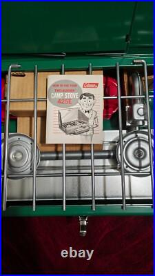 Vintage FEB 1973 Coleman 425E499 2 Burner Stove Never Fired New Old Stock No Box