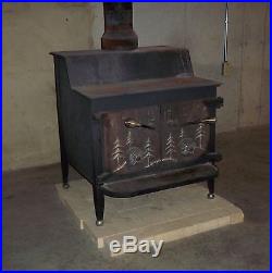 Vintage FISHER GRAMPA BEAR wood stove & fire screen insert Fisher Grandpa Bear