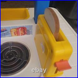 Vintage FISHER PRICE Fun Food Kitchen Base Oven Play Set Stove Cooking Sink