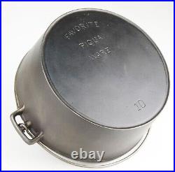 Vintage Favorite Stove & Range No 10 Cast Iron Dutch Oven Pot Restored Condition Vintage Favorite Stove & Range No 10 Cast Iron Dutch Oven Pot Restored Condition