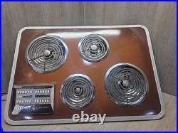 Vintage General Electric GE Push Button Brown Stove Top