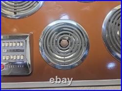 Vintage General Electric GE Push Button Brown Stove Top