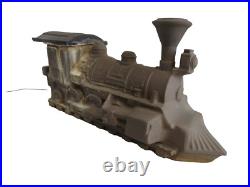 Vintage Heavy Cast Aluminum Locomotive Steam Train Wood Stove Humidifier