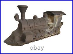 Vintage Heavy Cast Aluminum Locomotive Steam Train Wood Stove Humidifier