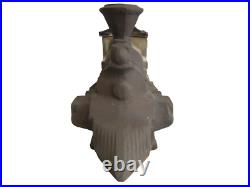 Vintage Heavy Cast Aluminum Locomotive Steam Train Wood Stove Humidifier