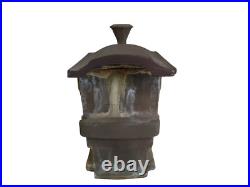 Vintage Heavy Cast Aluminum Locomotive Steam Train Wood Stove Humidifier