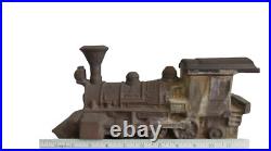 Vintage Heavy Cast Aluminum Locomotive Steam Train Wood Stove Humidifier