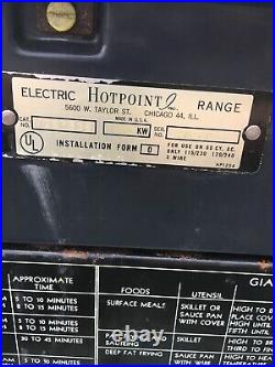 Vintage Hotpoint Electric Kitchen Range Model 109RB36