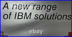 Vintage IBM Information Network Poster A New Range Of IBM Solutions USA MAP RARE