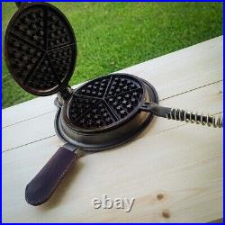 Vintage Inspired Cast Iron Waffle Iron Stovetop Waffle Maker Made in USA